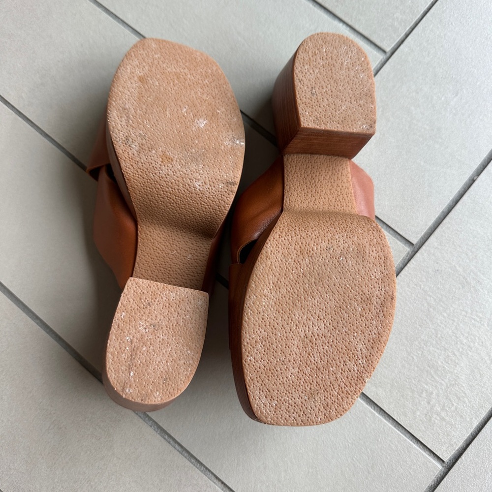 Brown Leather Women's Sandals - Picture 4 of 8